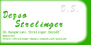 dezso strelinger business card